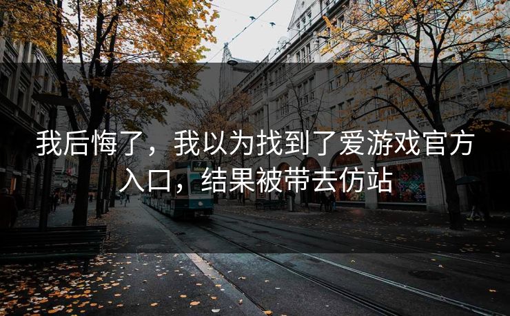 我后悔了，我以为找到了爱游戏官方入口，结果被带去仿站