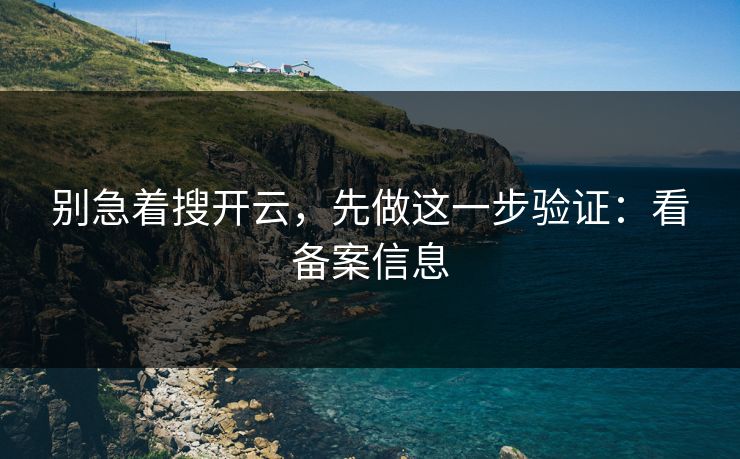 别急着搜开云，先做这一步验证：看备案信息